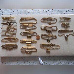 Vintage Gold Tone Tie Clips Collection